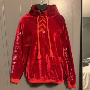 Max soul red velvet sweatshirt